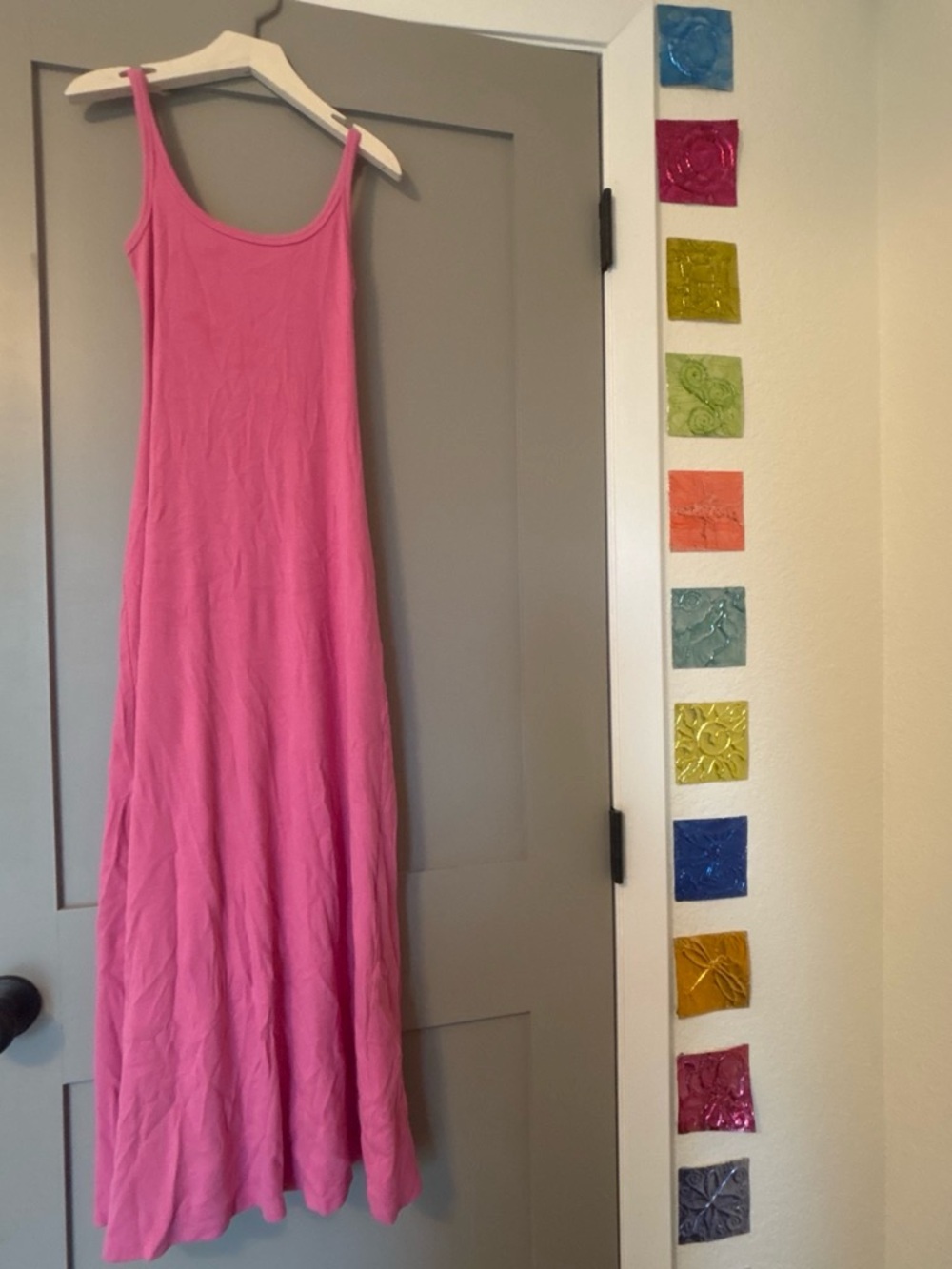 Old Navy Pink Scoop Neck Maxi Dress